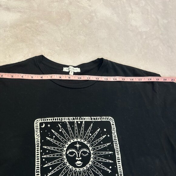 Black Women T Shirt Bohme Medium Graphic Tee Sun Tarot Card - Picture 7 of 8